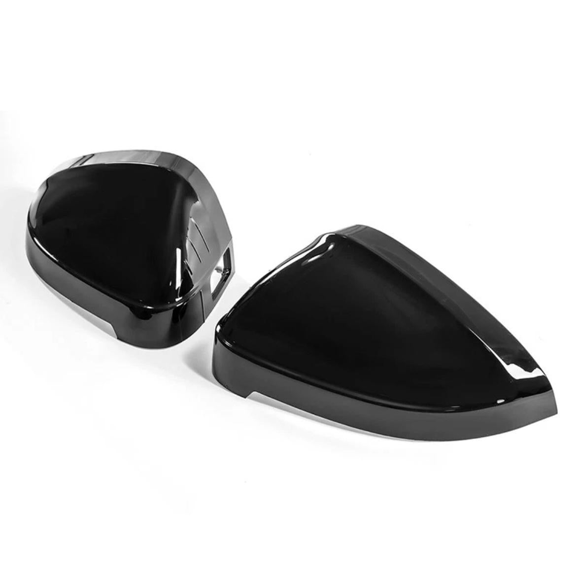 2x Schwarz Spiegelkappen für Audi A4 B9 8W S4 A5 F5 S5 2016-2024