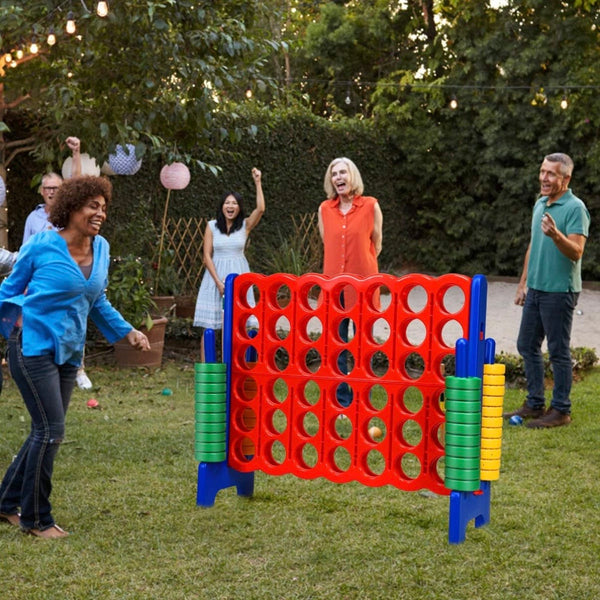 XXL Vier-Gewinnt Spiel Spielbrettsätze Outdoor Spielgeräte 120x42x104cm