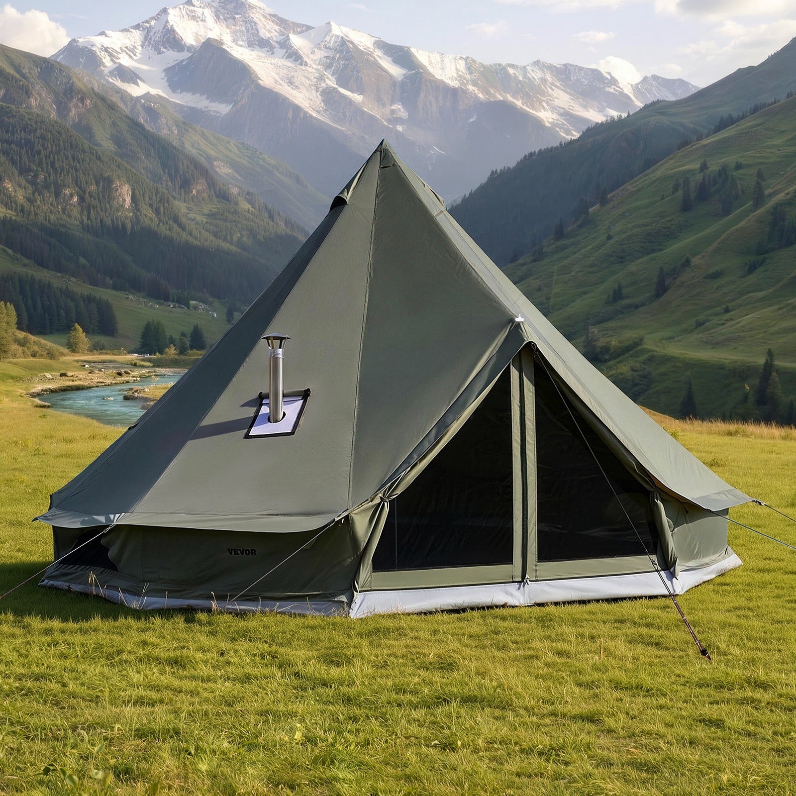 Canvas-Glockenzelt Campingzelt Zelt Outdoor Camping