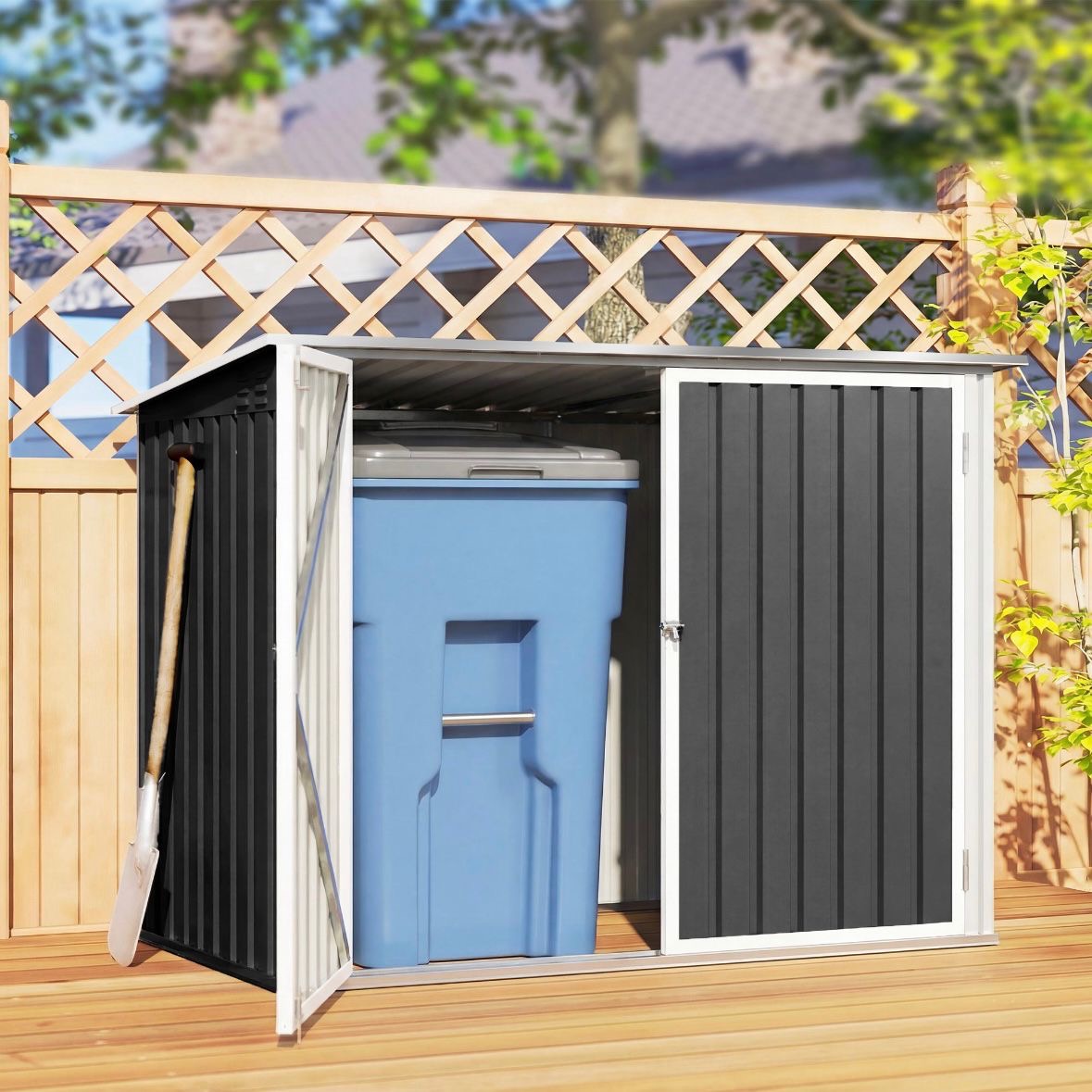 Mülltonnenbox 2x Mülltonnen Gartenbox Müllbox Tonnen Garten
