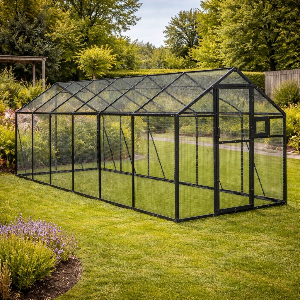Voliere 6x1,79m Vogelhaus zu Vogelvoliere Gehege Stall Garten