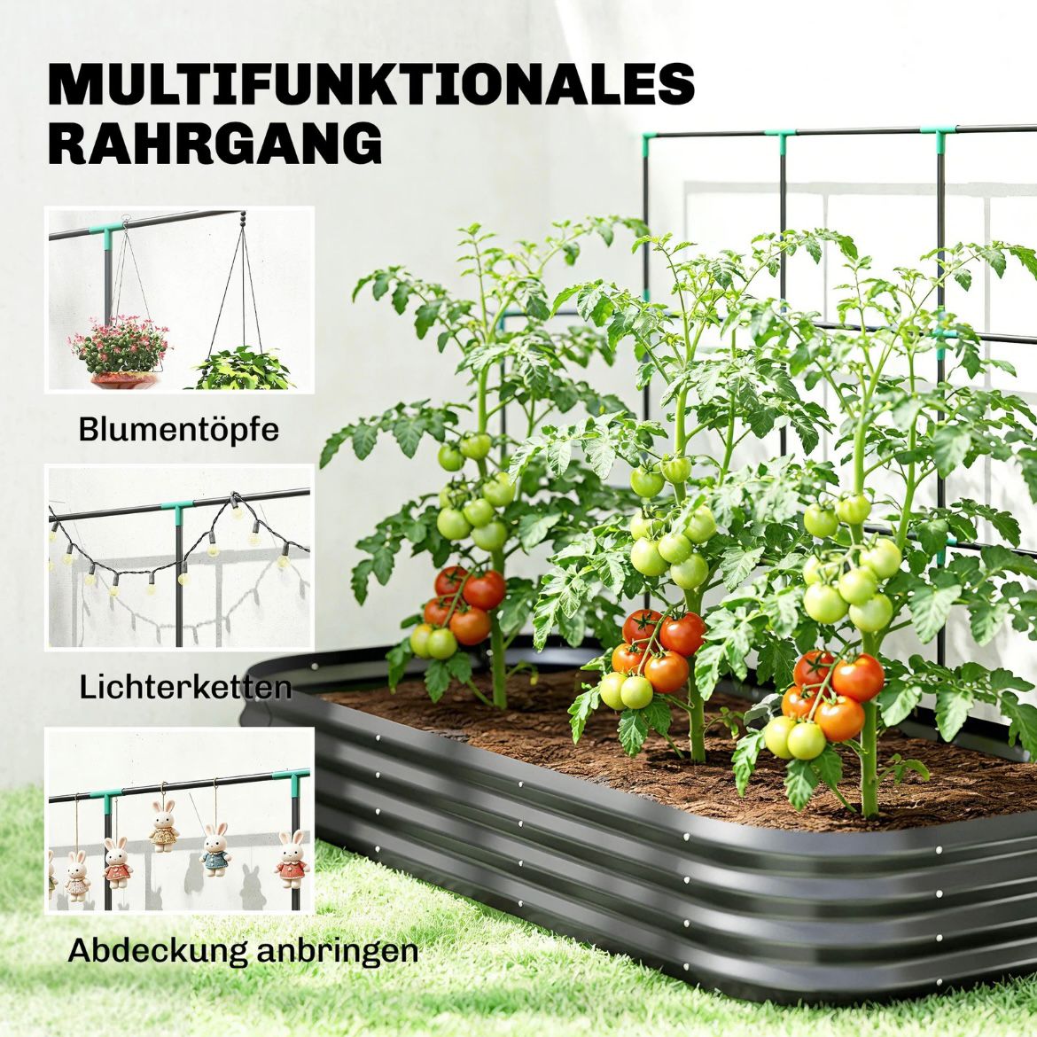 Hochbeet Rankgitter Pflanzkasten Handschuhe Gartenpflege Pflanzenbeet