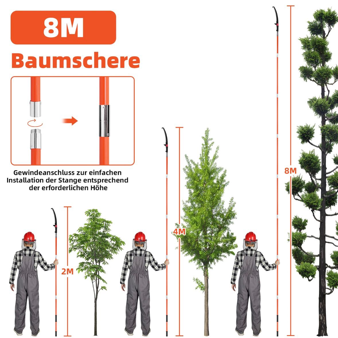 Teleskop Astsäge Baumsäge Teleskopstange Gartensäge