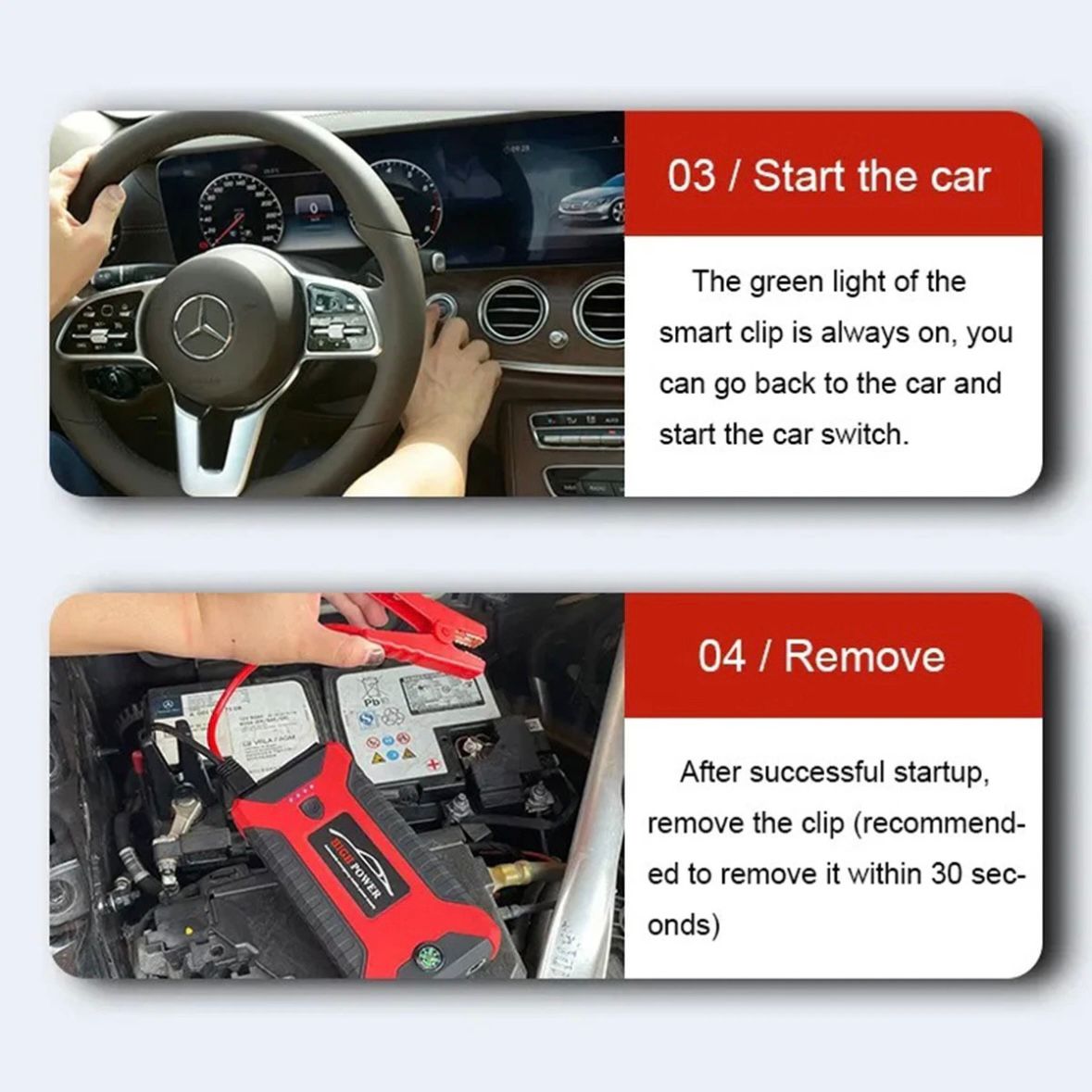 Auto KFZ Starthilfe Jump Starter 12V Ladegerät Powerbank