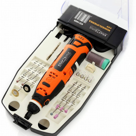 55tlg Mini Schleifer 12V mit Zubehör Schleifen Werkzeug