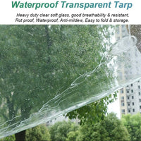 Wasserdichte Transparente Plane 3x4m Schutzplane Folie Klare