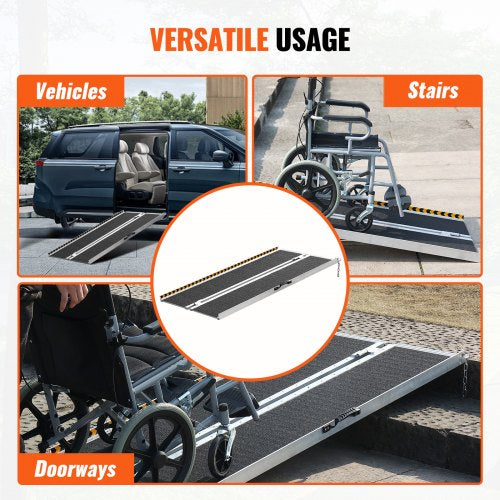 Rollstuhlrampe 121,8cm Klappbar Kfz Rollstuhl Rampe
