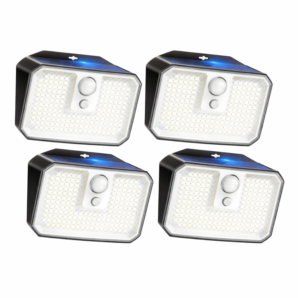 4er Set Solar Wandleuchte Außenleuchte Kaltweiß