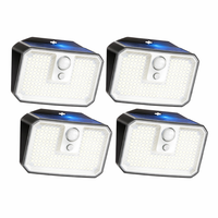 4er Set Solar Wandleuchte Außenleuchte Kaltweiß