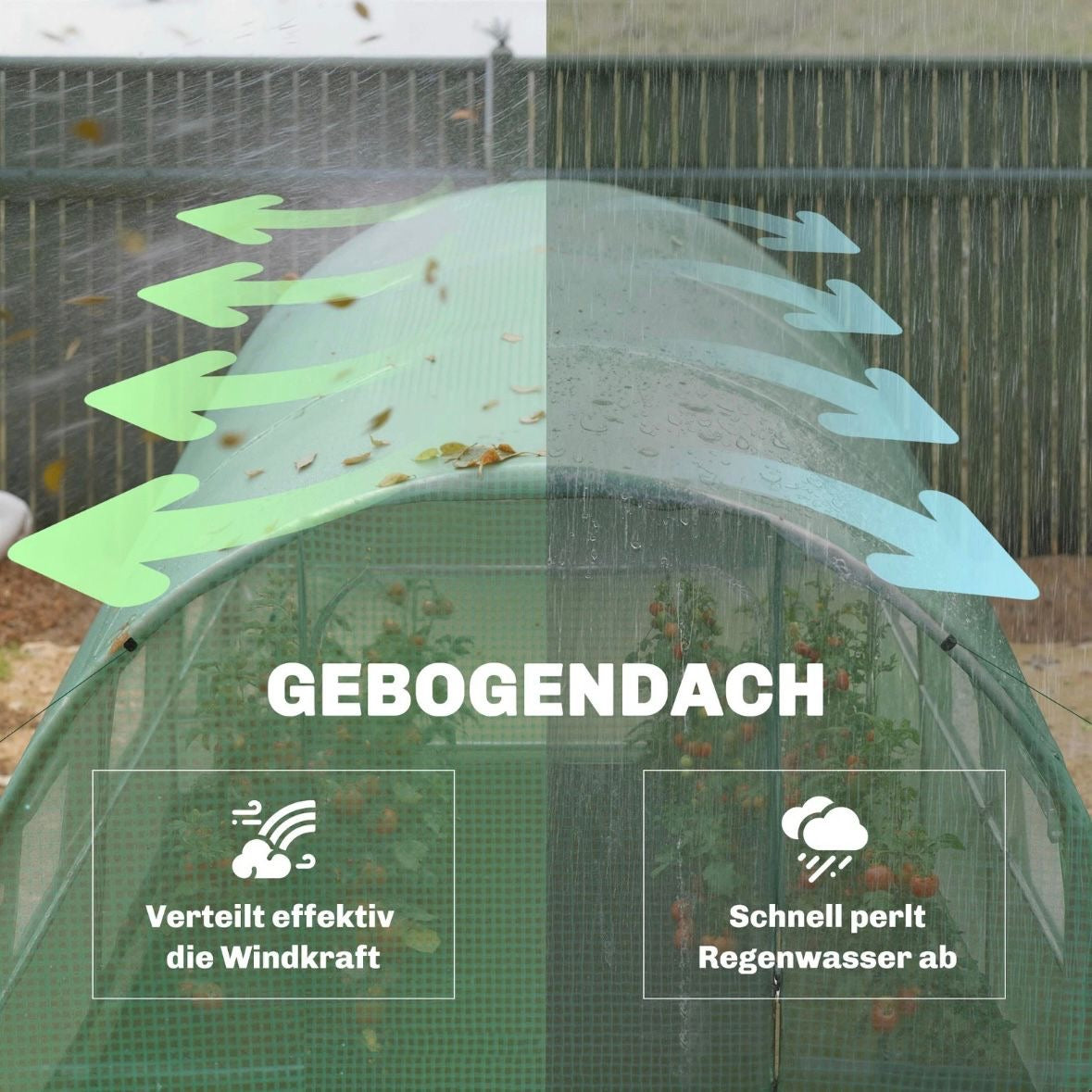 Gewächshaus 3x2x2m Foliengewächshaus Gartenhaus Pflanzenhaus Pflanzen