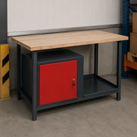 Werkbank Werktisch Arbeitstisch Werkstatt 120x60 cm Buchenplatte 500 kg