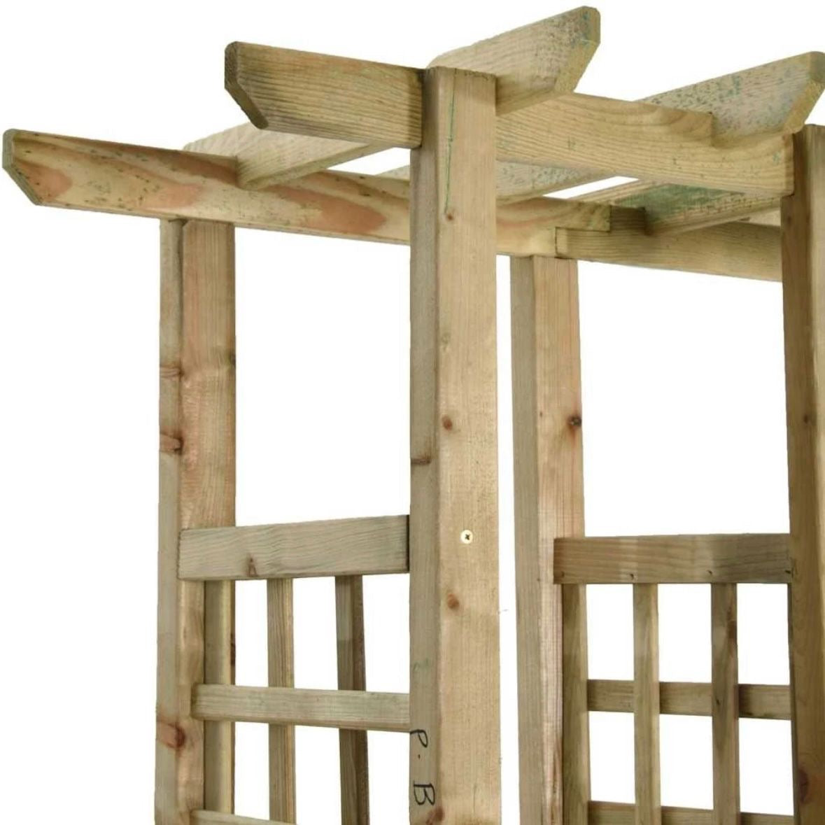 Pergola mit Bank Pflanzkübel Imprägniert