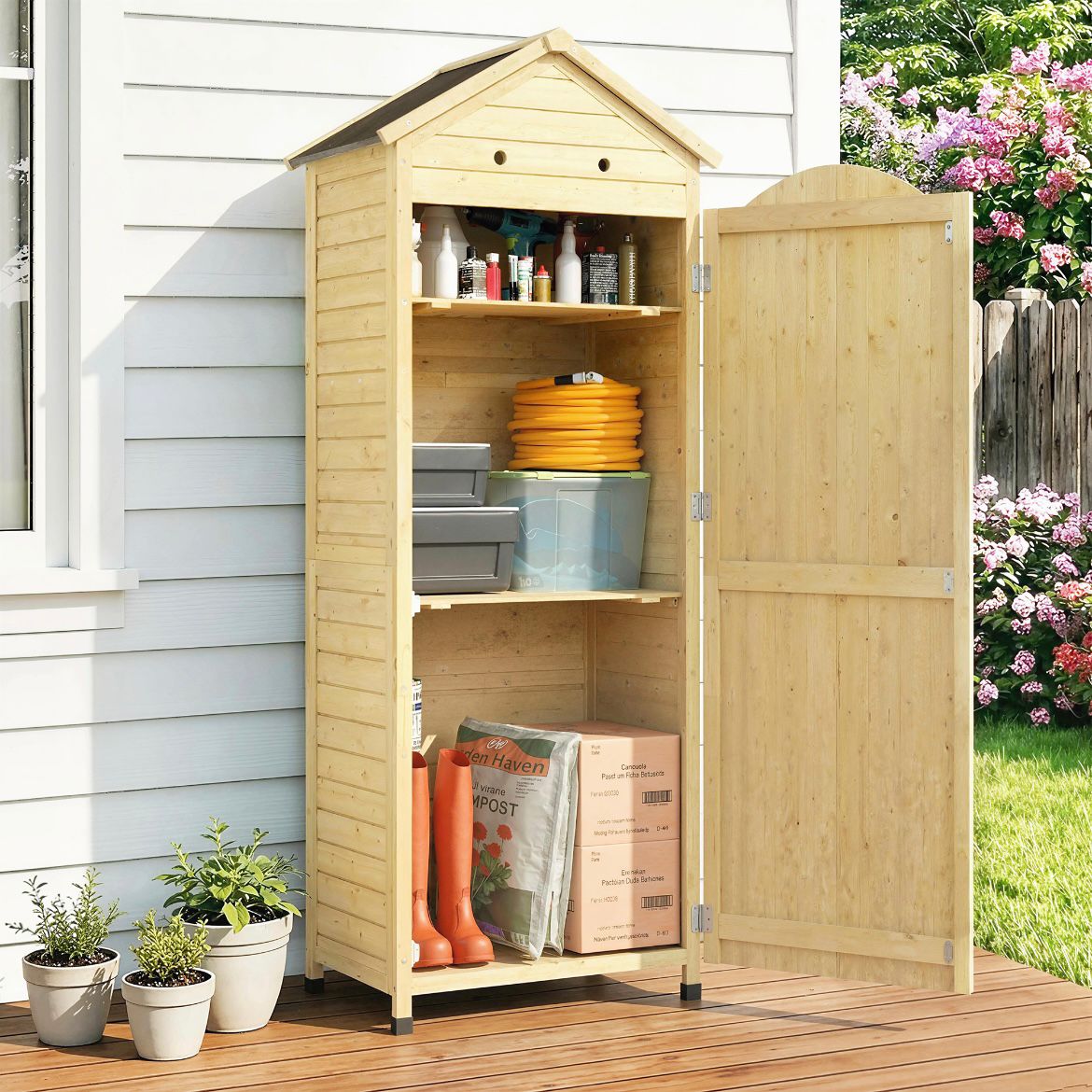 Gartenschrank Aufbewahrung Geräteschuppen Verstellbar Ablage
Garten
