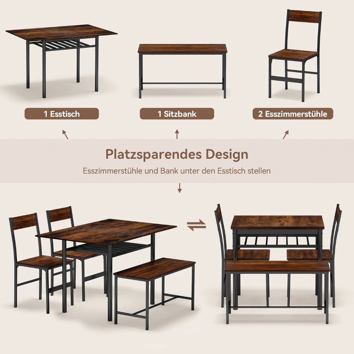 Esstisch 4 Personen Tisch Esszimmer