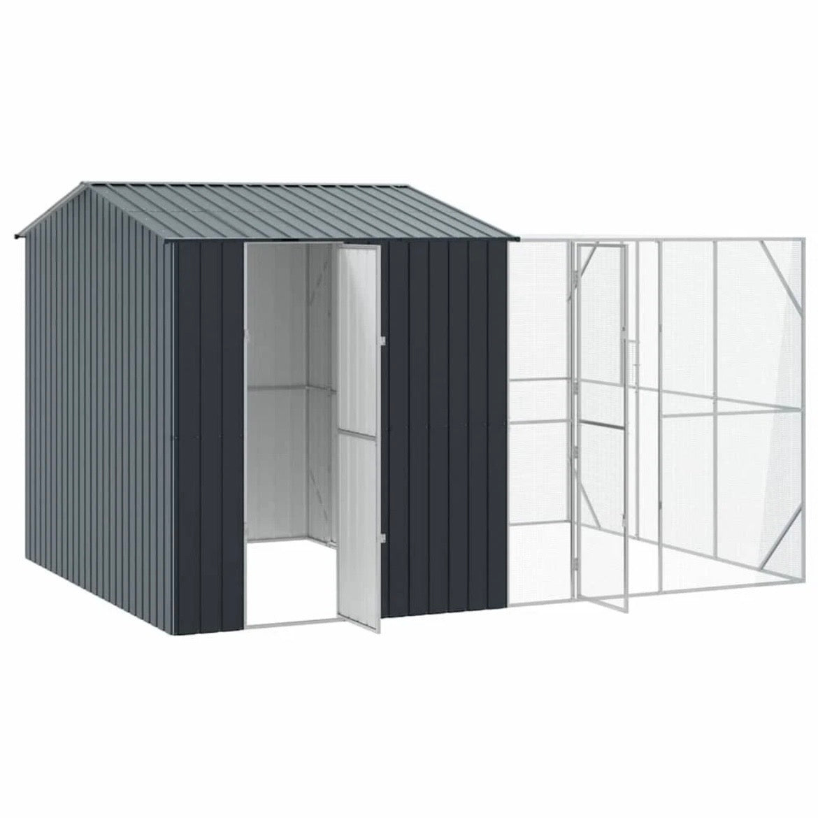 XXL Voliere Vogelkäfig Vogelvoliere Stahl Vogelhaus 425x304x247cm