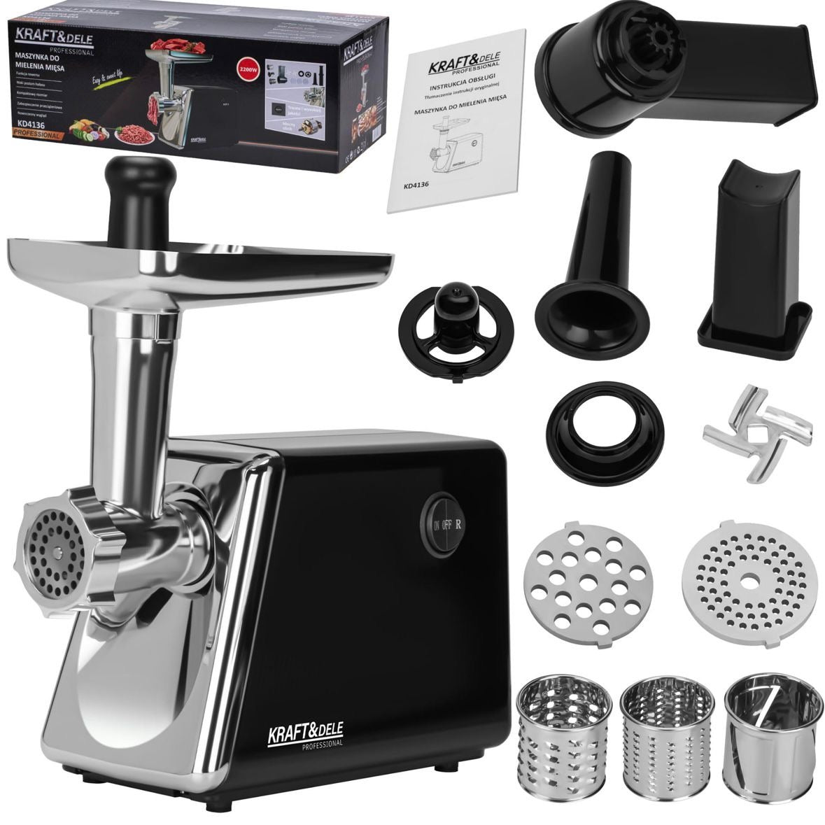 Fleischwolf 2200W Wolf Fleisch Fleischmaschine Wurstmaschine