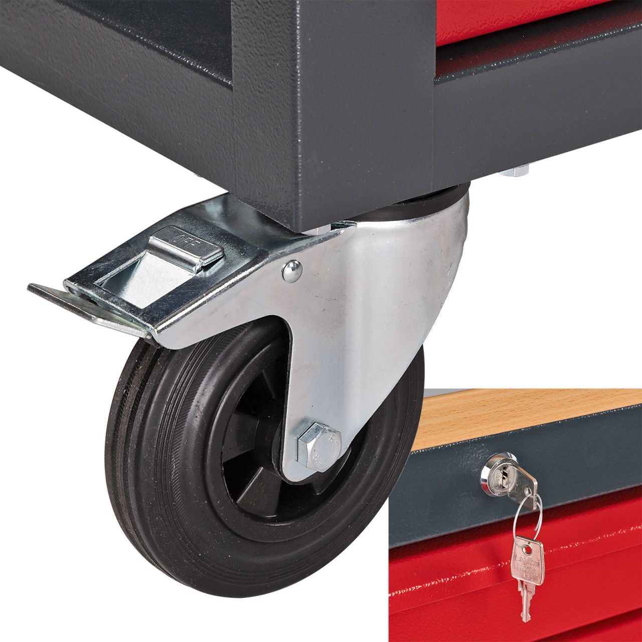 Mobile Werkbank 180cm Werktisch mit Schubladen Werkstatt