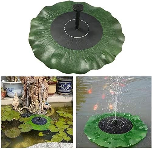 Solar Springbrunnen Lotusblatt Schwimmende Gartenpumpe