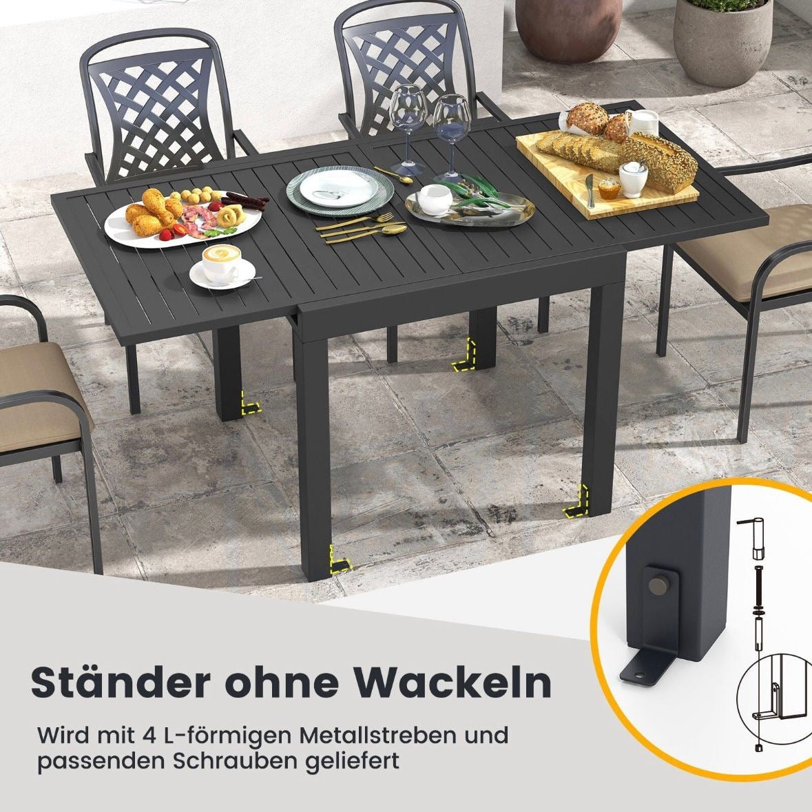 Gartentisch Aluminium
Terrassentisch
