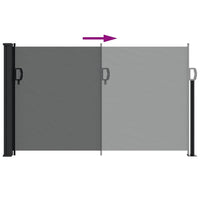 Ausziehbar Seitenmarkise Anthrazit 117x300cm Sichtschutz Windschutz Terrasse