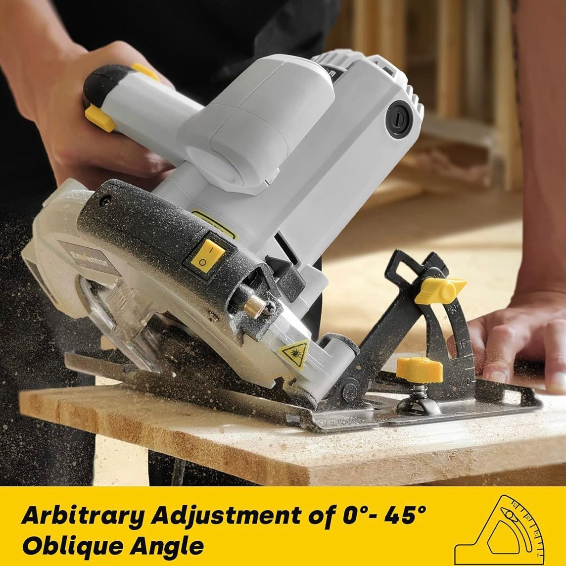 Handkreissäge 1200W Laserführung 185mm 2 Sägeblätter Kreissäge