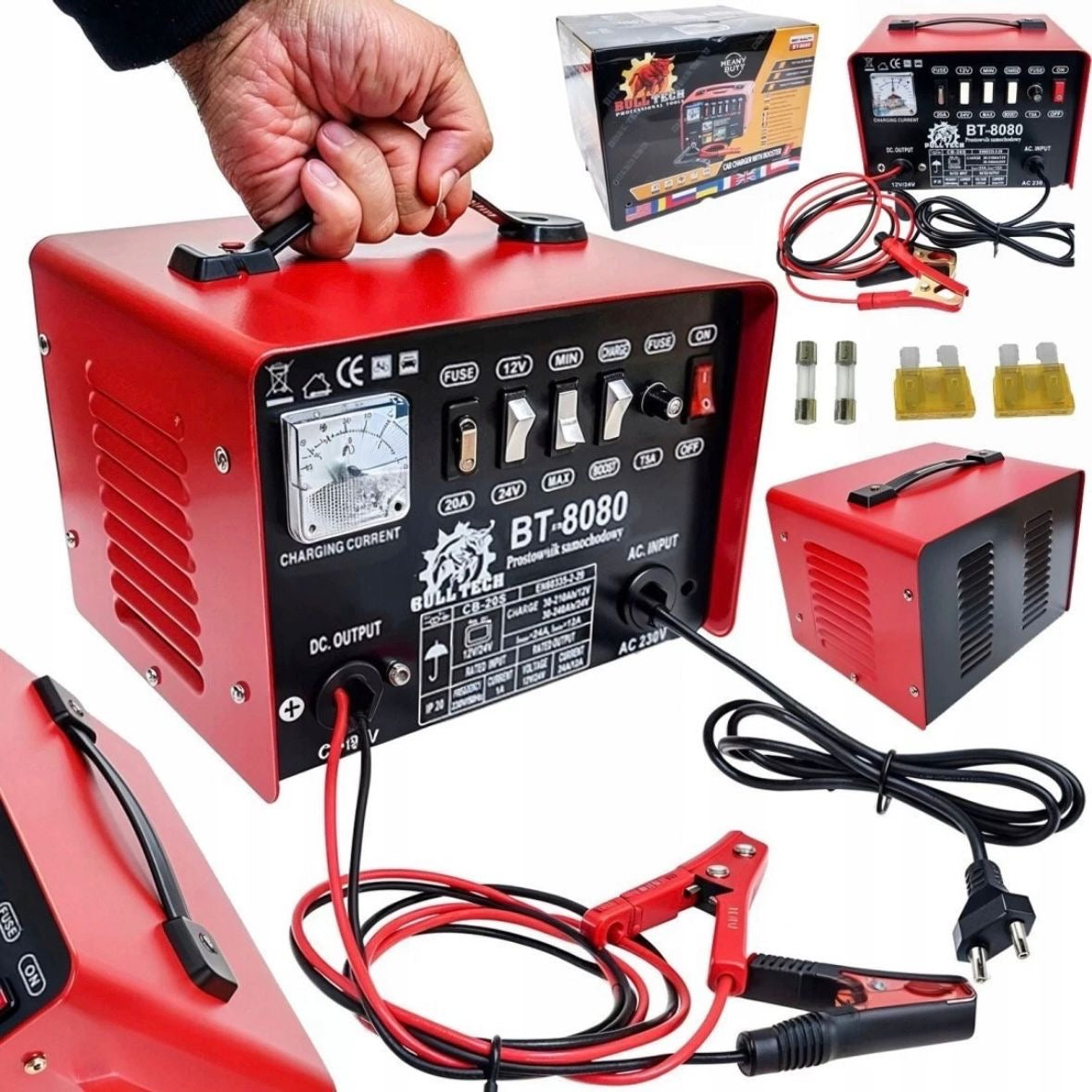 Batterieladegerät 12V 24V 24A Starthilfe KFZ Auto LKW Booster Starter 240Ah