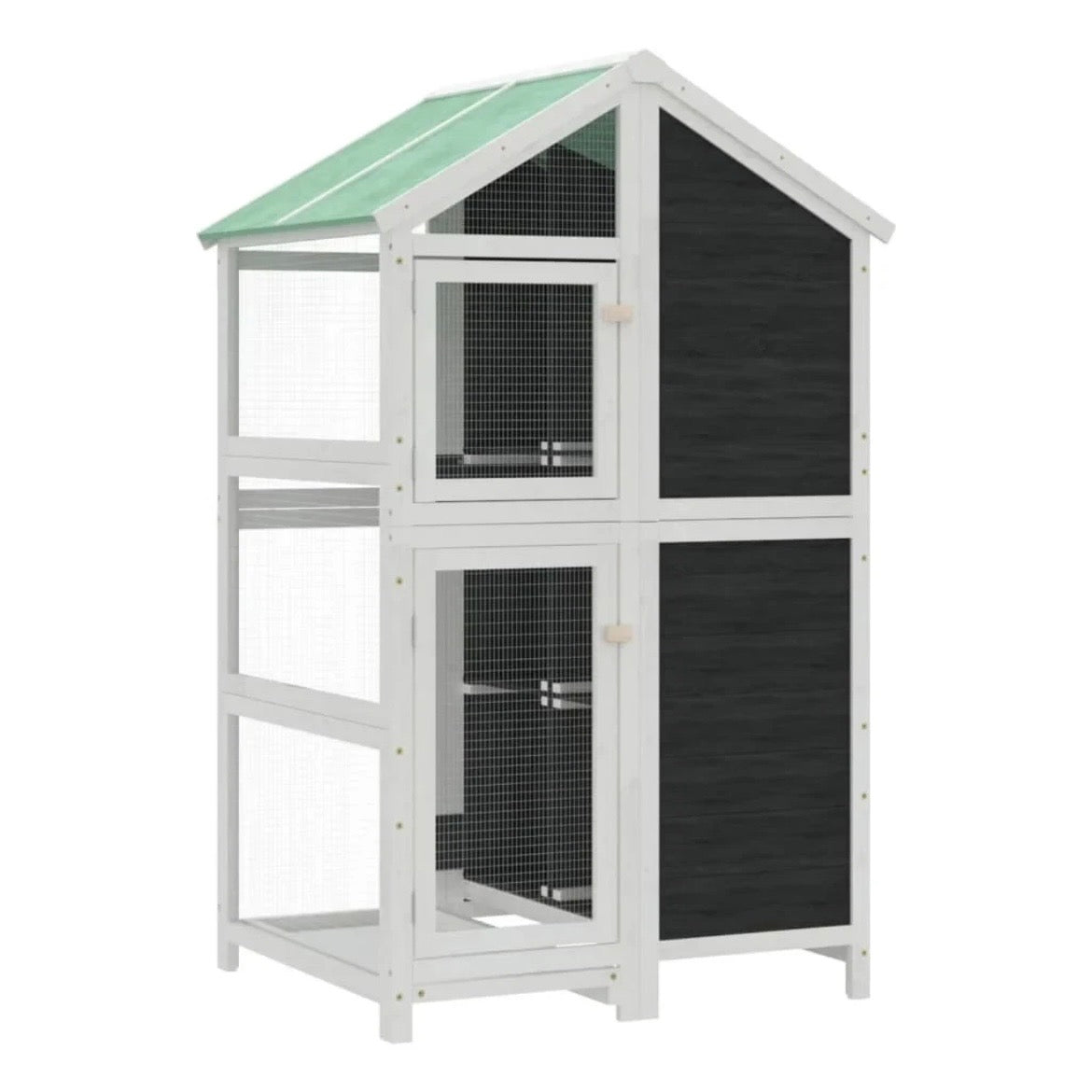 Vogelvoliere Vogelkäfig Holz Voliere Vogelhaus Käfig 97x152cm