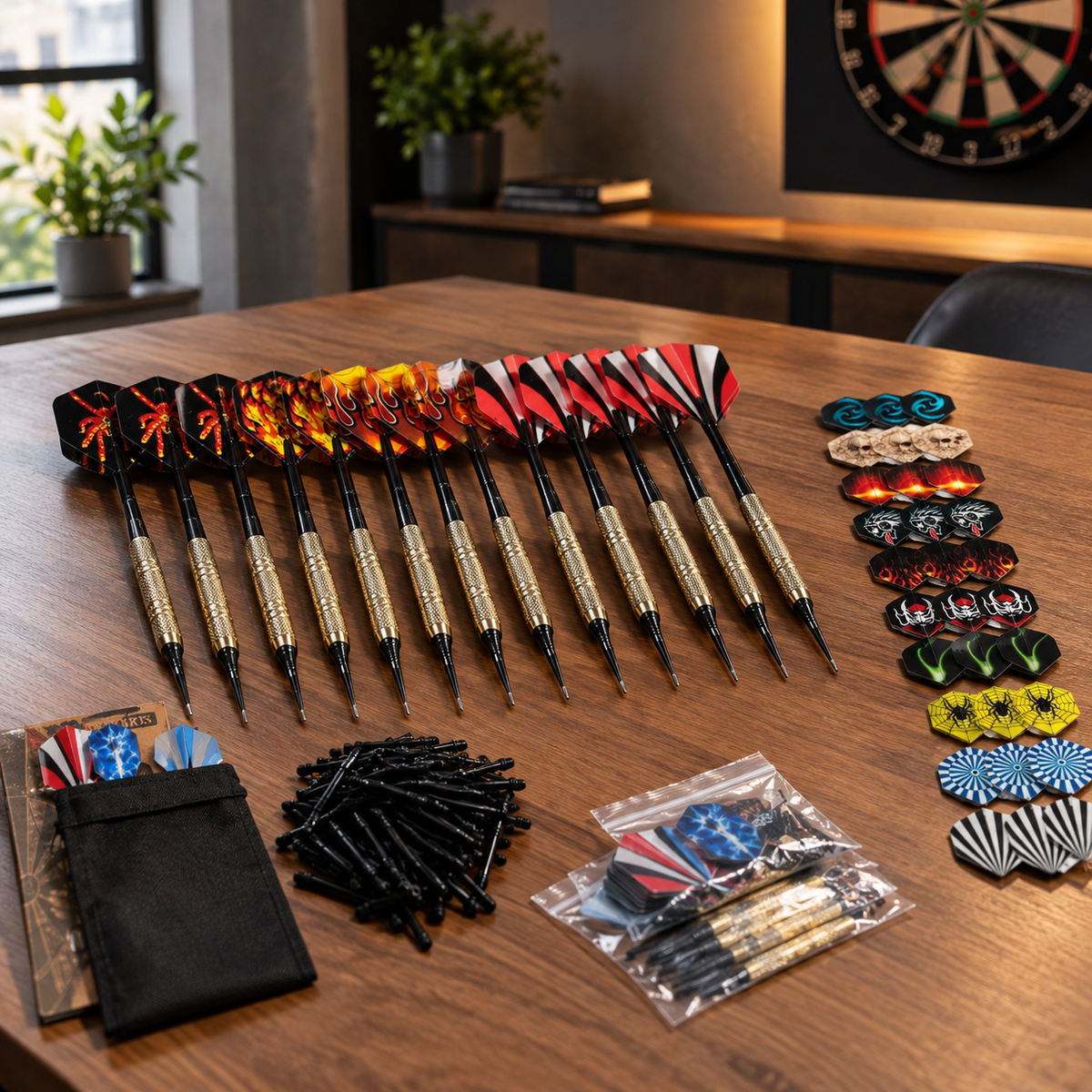 14x Dartpfeile Softdart Edelstahl Pfeile Dartset Set Dart