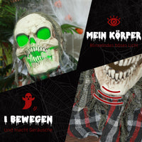 Halloween Dekoration Groundbreaker Skelett Biegsame Arme Leuchtende Augen