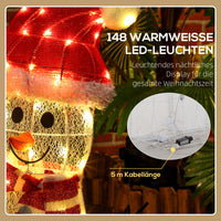 Schneemannfamilie LED Weihnachtsbeleuchtung Wetterfest Weihnachtsdeko