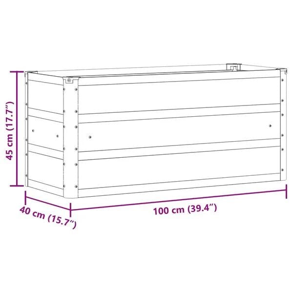 Hochbeet Pflanzenbeet 100x40x45cm Frühbeet Garten