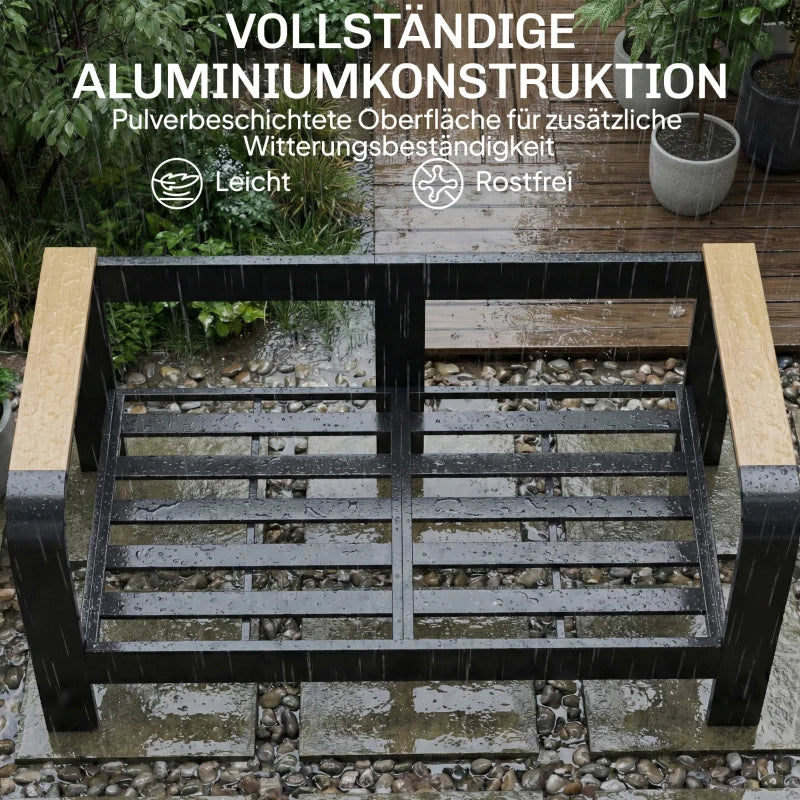 Gartenmöbelset Sitzgruppe 2er Sofa 2 Sessel Beistelltisch