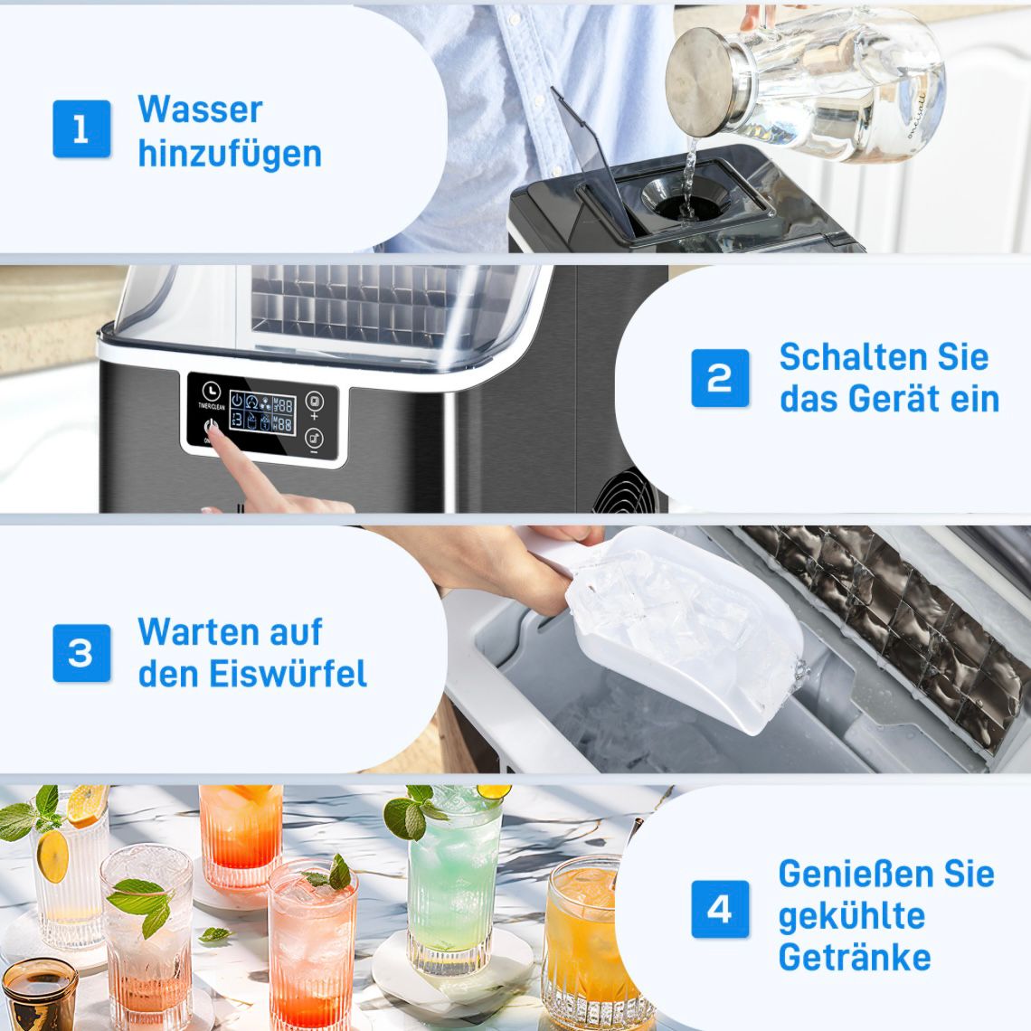 Eiswürfelmaschine Eiswürfelspender Gastronomie Outdoor Party