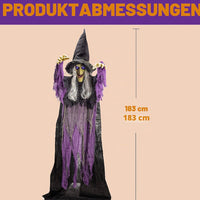 Halloween Hängende Animierte Sprechende Hexendeko Dekoration
