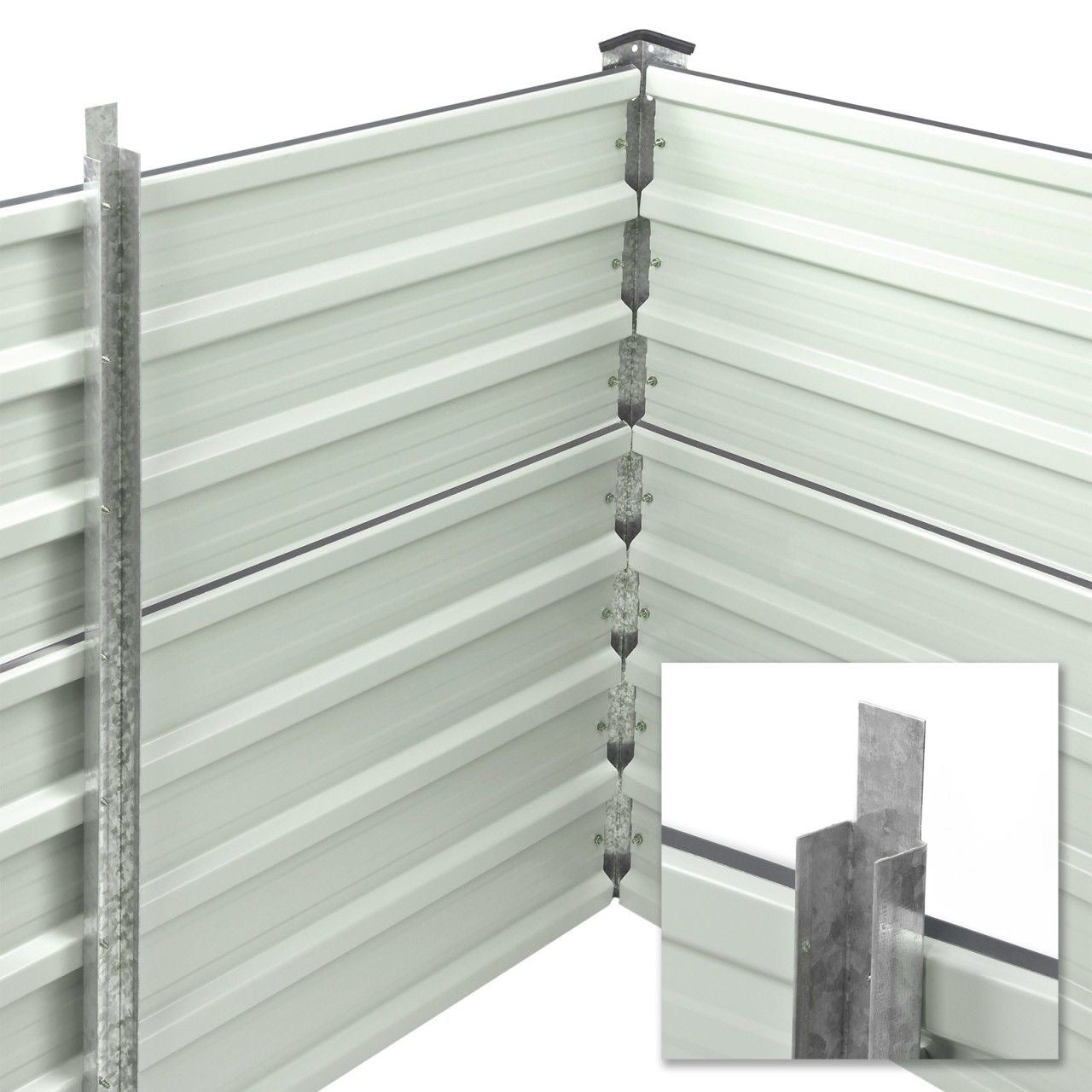 Metall Hochbeet Gartenbeet 99x99x80cm Frühbeet Gartenbeet Pflanzen