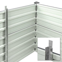 Metall Hochbeet Gartenbeet 99x99x80cm Frühbeet Gartenbeet Pflanzen