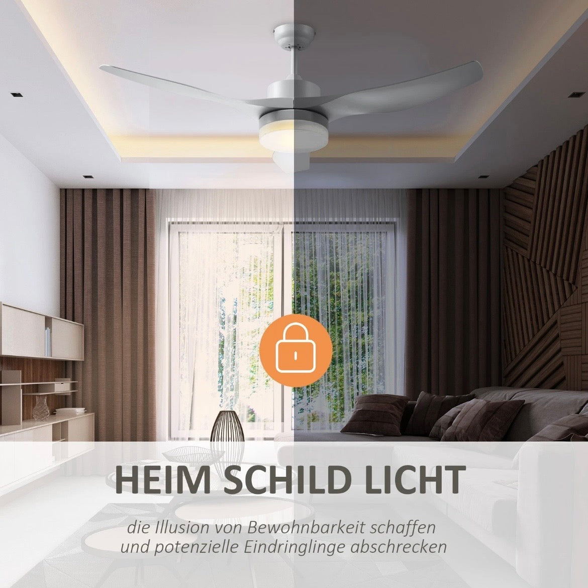 Deckenventilator LED Deckenleuchte Ventilator Deckenbeleuchtung