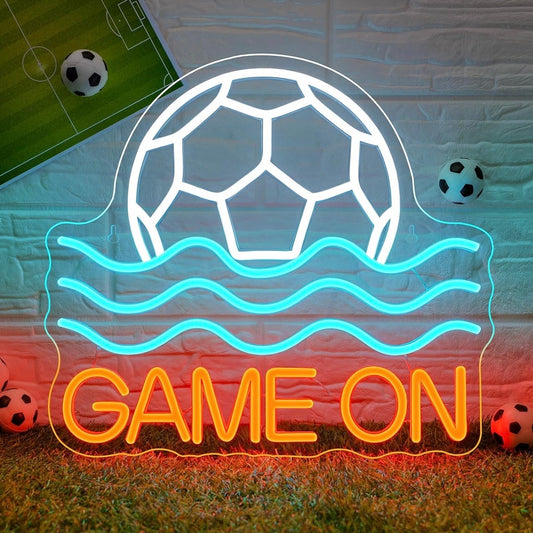 Fußball Neon Schild Wanddeko LED Schild Schlafzimmer