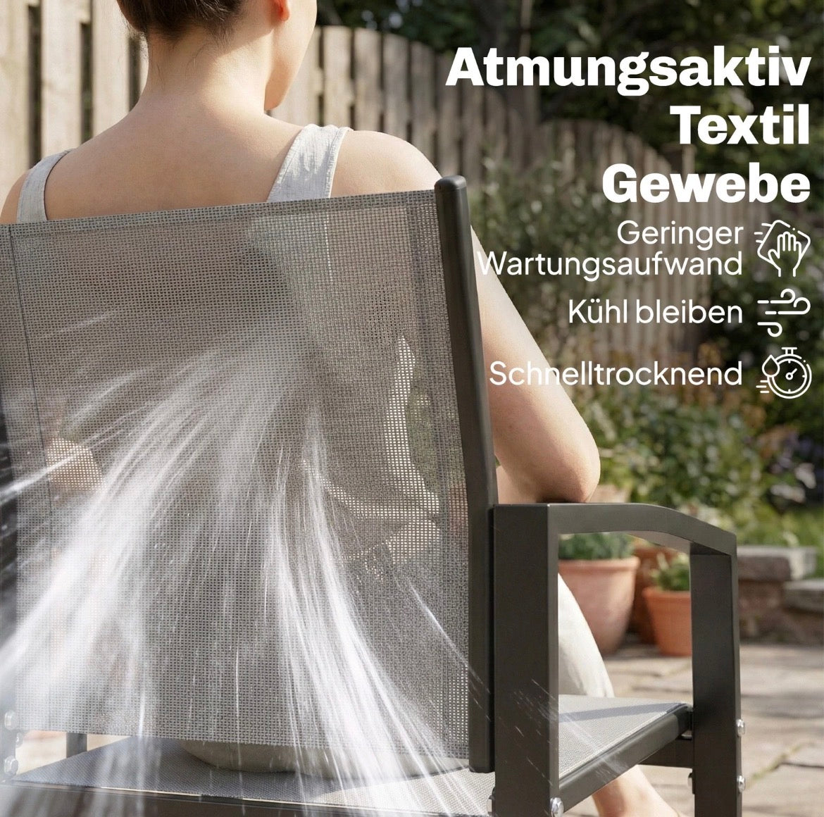 Gartenbank Sitzbank Glastisch Gartentisch Gartenmöbel