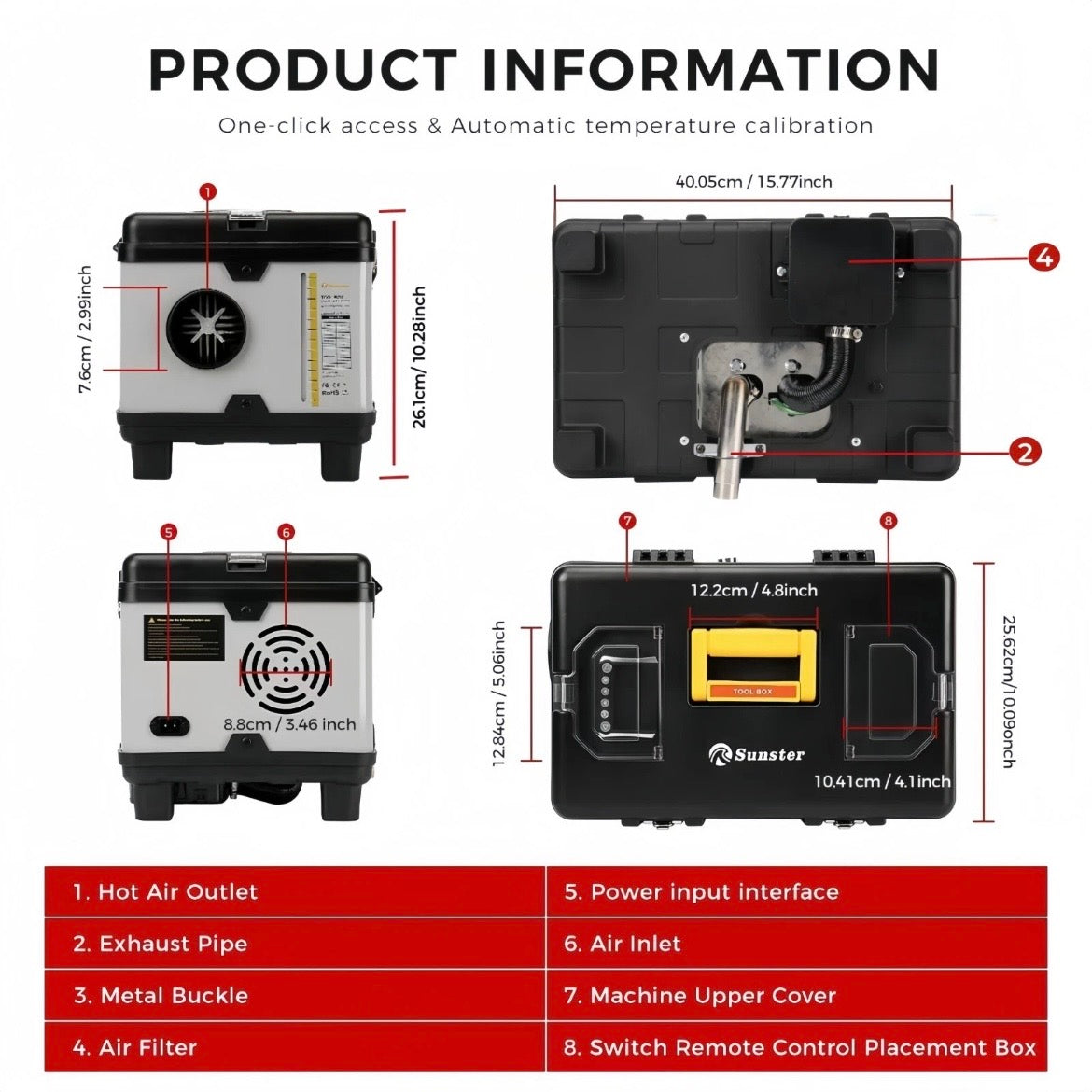 Diesel Heizung Standheizung Lufterhitzer LCD PKW 8KW 220V