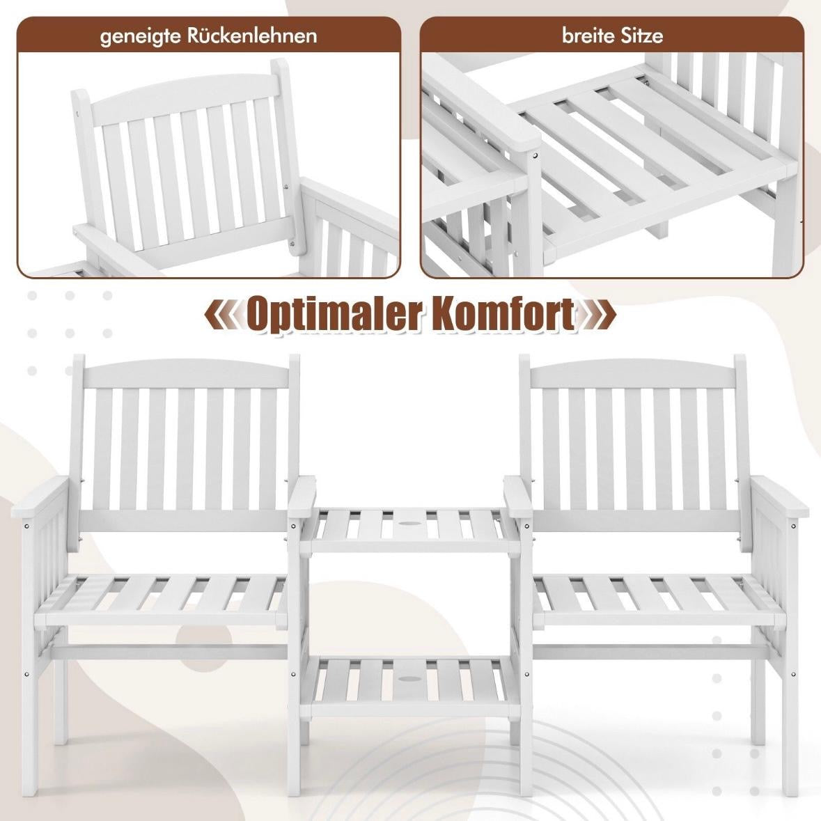 Gartenbankset Gartentisch Terrassenbank Balkonbank Set
