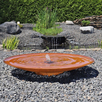 Design Springbrunnen Edelrost
Wasserschale Ø 120cm LED Brunnen