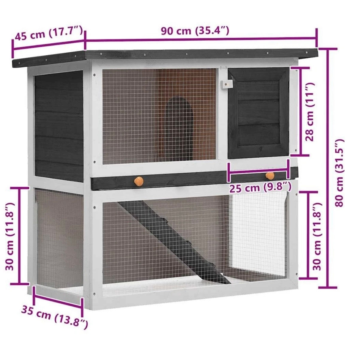 Kaninchenstall Hasenstall Kleintierstall Holz Freigehege Outdoor Stall