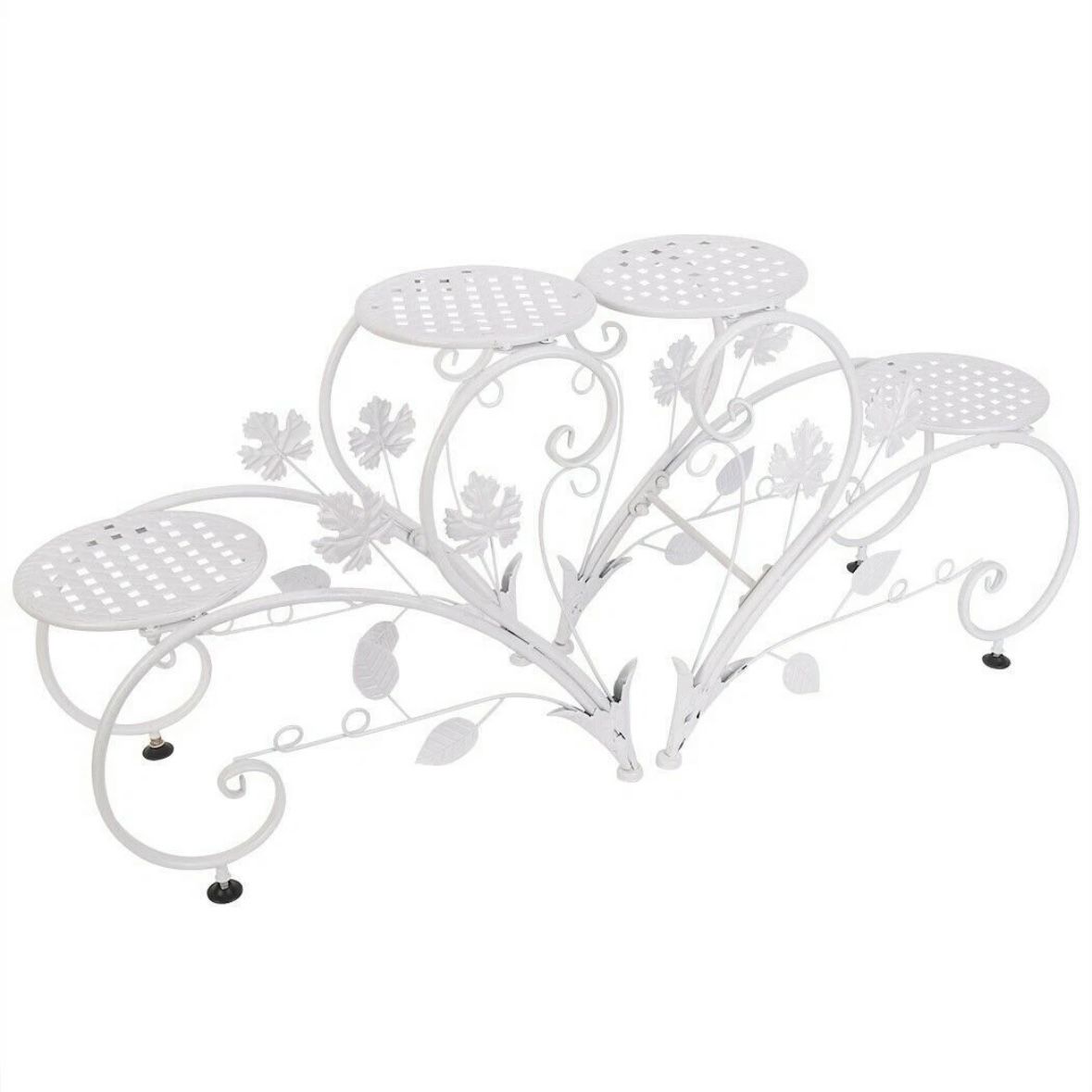 2x Blumenständer Set Blumenhocker Pflanzentreppe Herzform