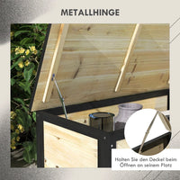 Gartenbox Holz Auflagenbox 121L Aufbewahrungsbox Balkon