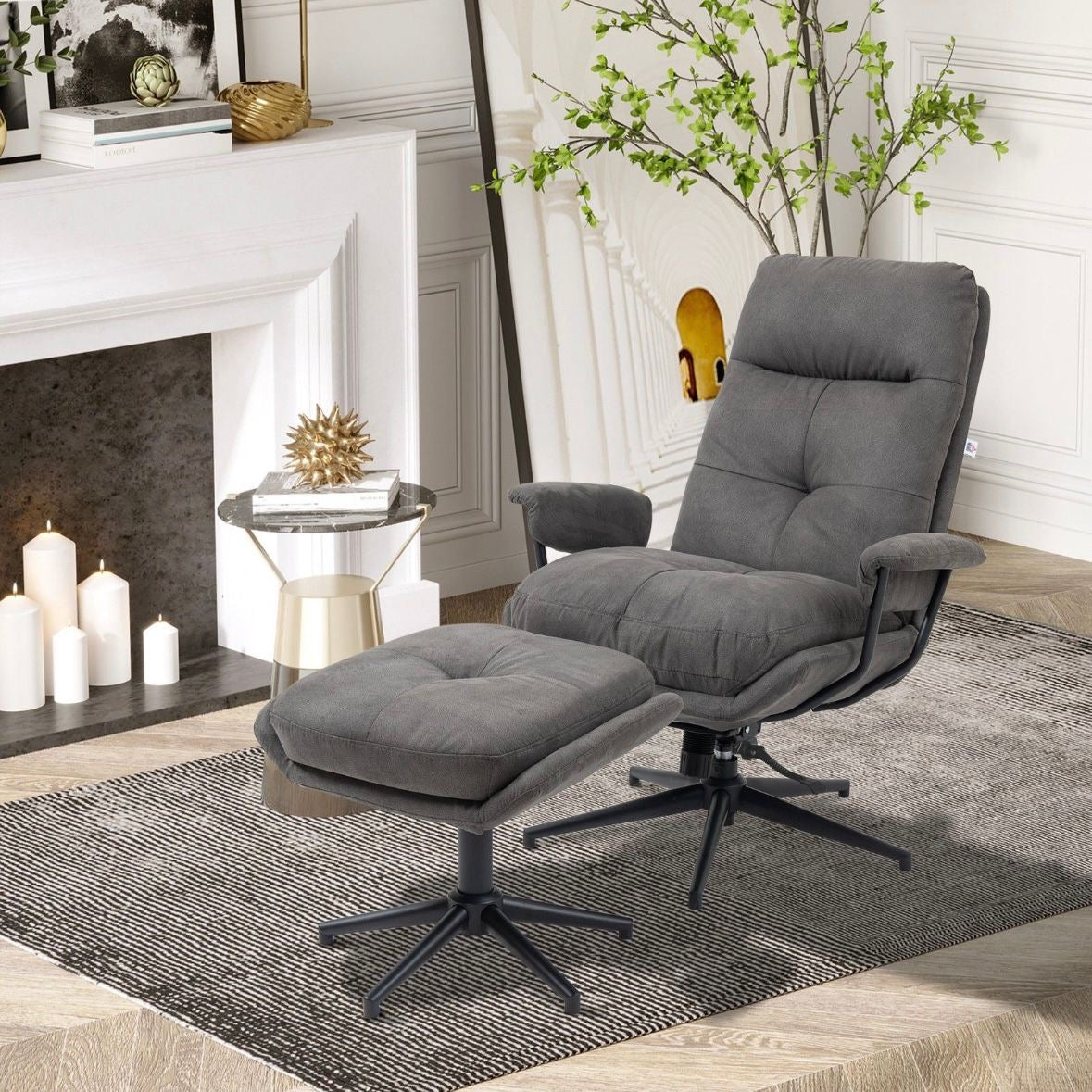 Relaxsessel Hocker Drehbarer Fuß