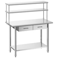 Tisch Arbeitstisch Edelstahl 1220x610x1400mm Grundboden Möbel
