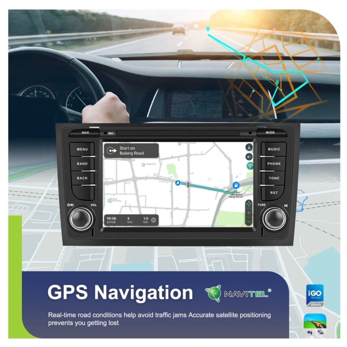 Autoradio für AUDI A6 C5 1997-2004 Android 15 GPS WIFI 4G+64G RDS