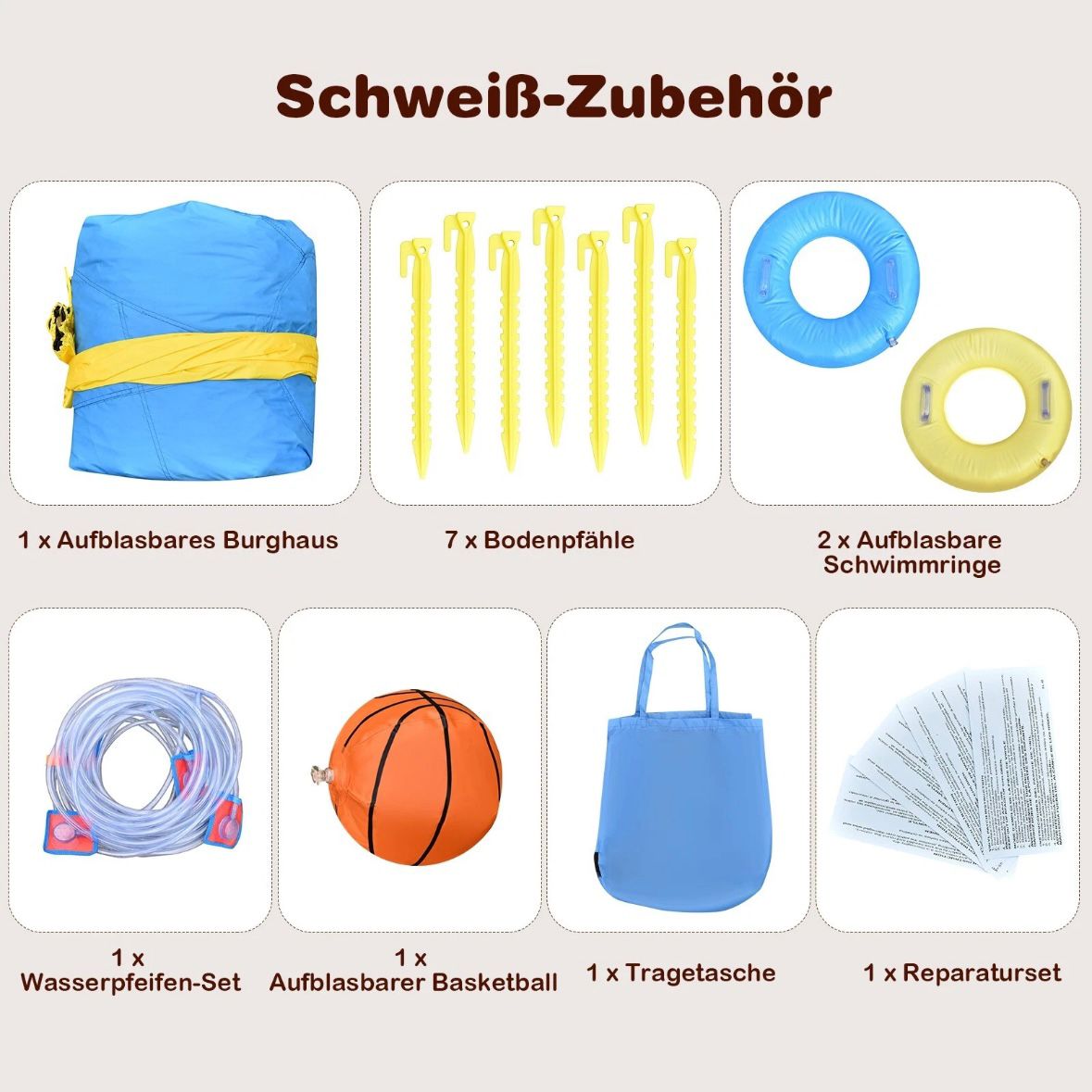 Aufblasbare Hüpfburg Doppelrutschen Wasserpark Springburg