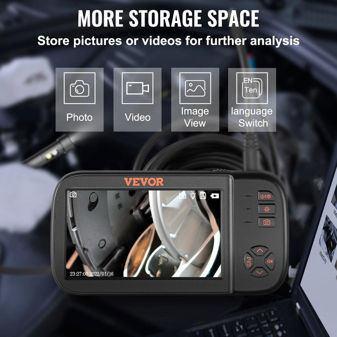 Endoskopkamera 3 Linsen 1080P 5m Display